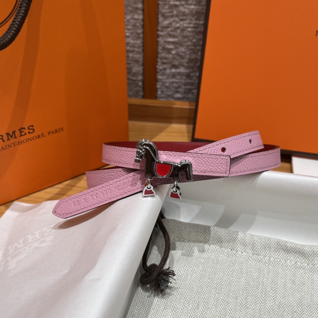 Hermès Glenan Women's Belt with Horse Buckle, 13mm Reversible Leather Strap 4 cmp i1750761435876 289 0 3