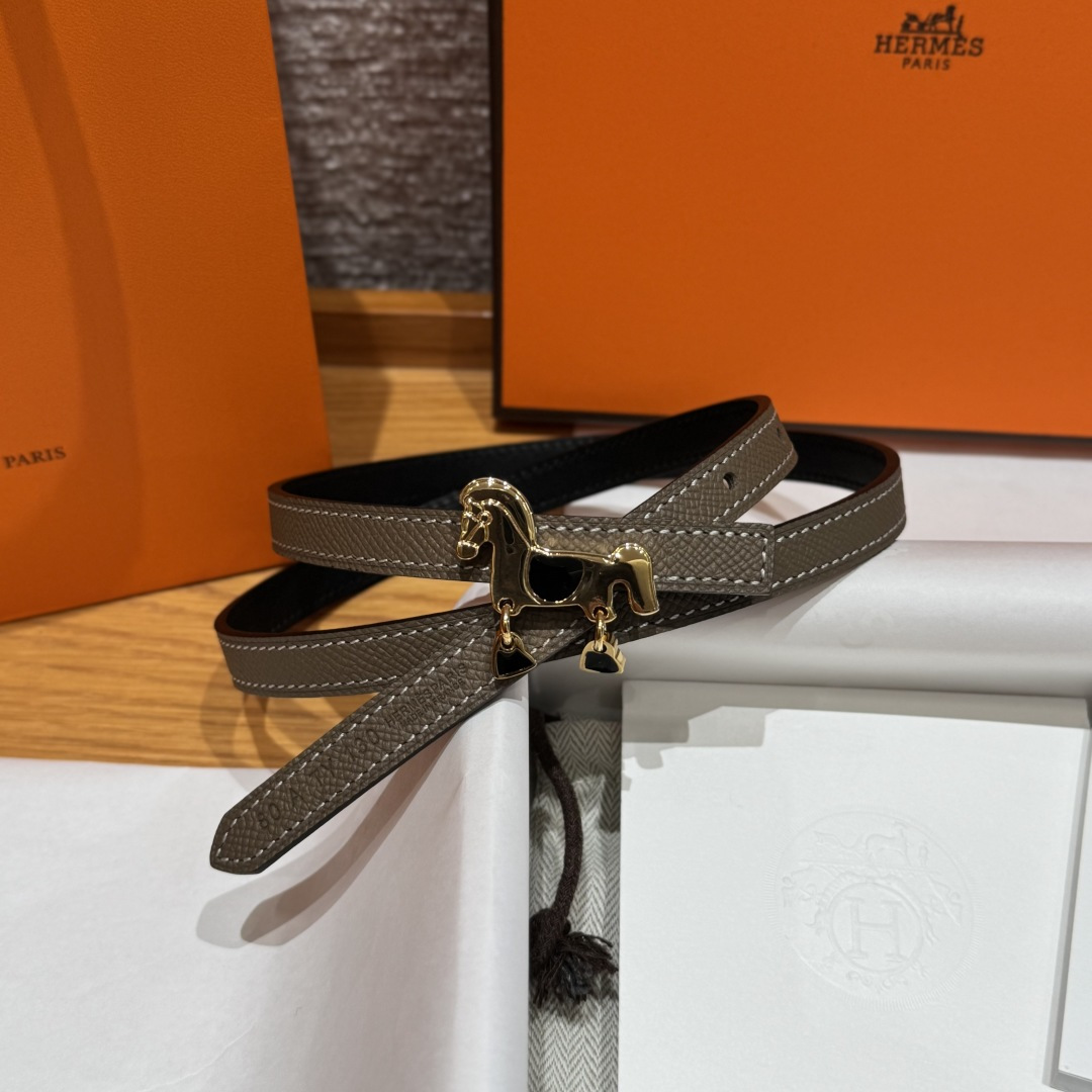 Hermès Glenan Reversible Leather Belt with Horse Buckle - 13mm 5 cmp i1750761506255 2313 0 3