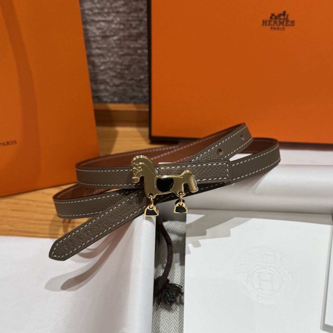 Hermès Glenan Reversible Leather Belt with Horse Buckle - 13mm 3 cmp i1750761506256 5517 0 1