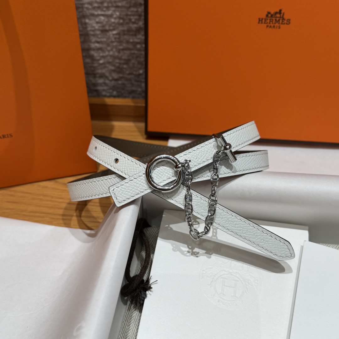 Hermès Women's White Swift & Epsom Leather Belt with Palladium Buckle 5 cmp i1750761556578 7231 0 4