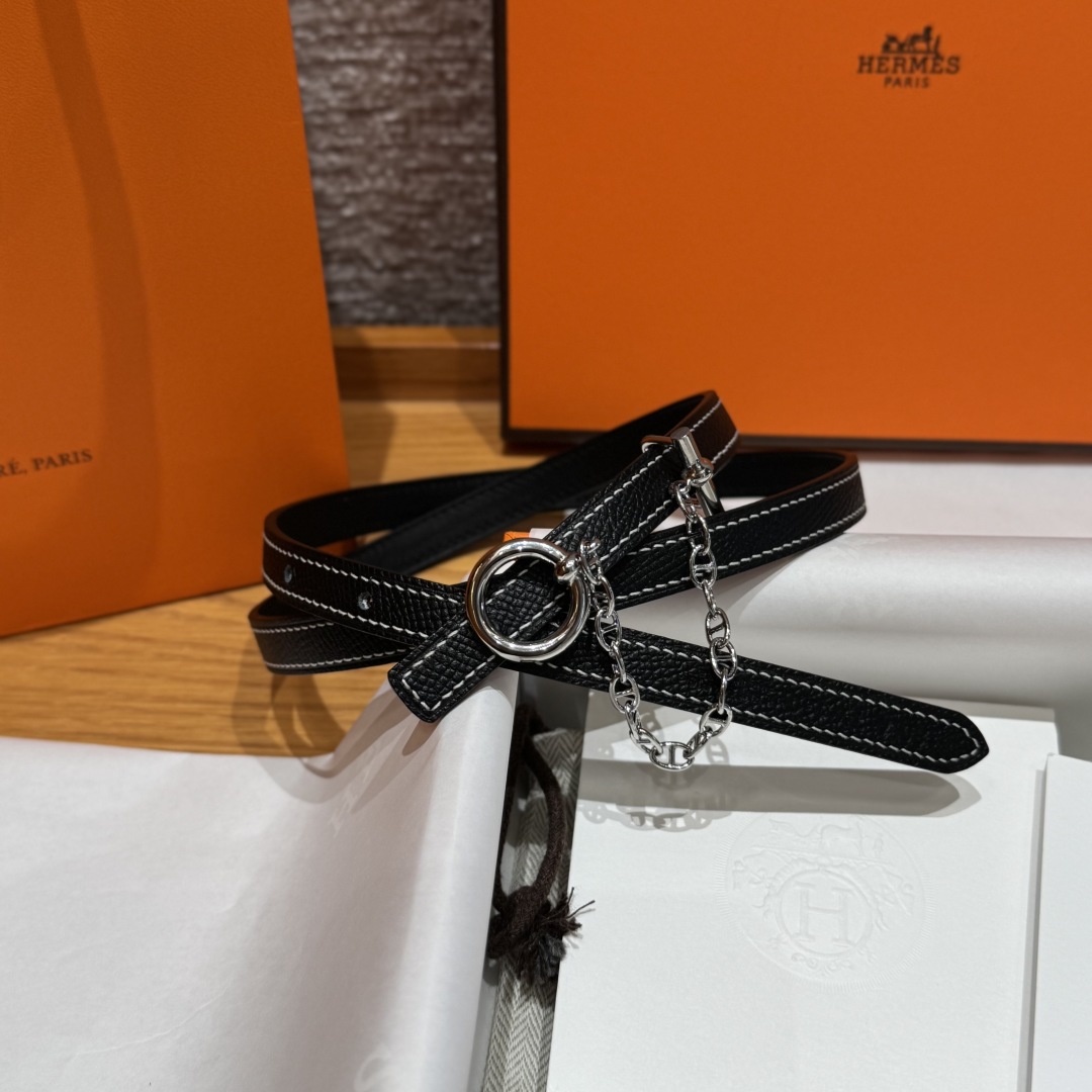 Hermès Women's White Swift & Epsom Leather Belt with Palladium Buckle 6 cmp i1750761556588 341 0 5