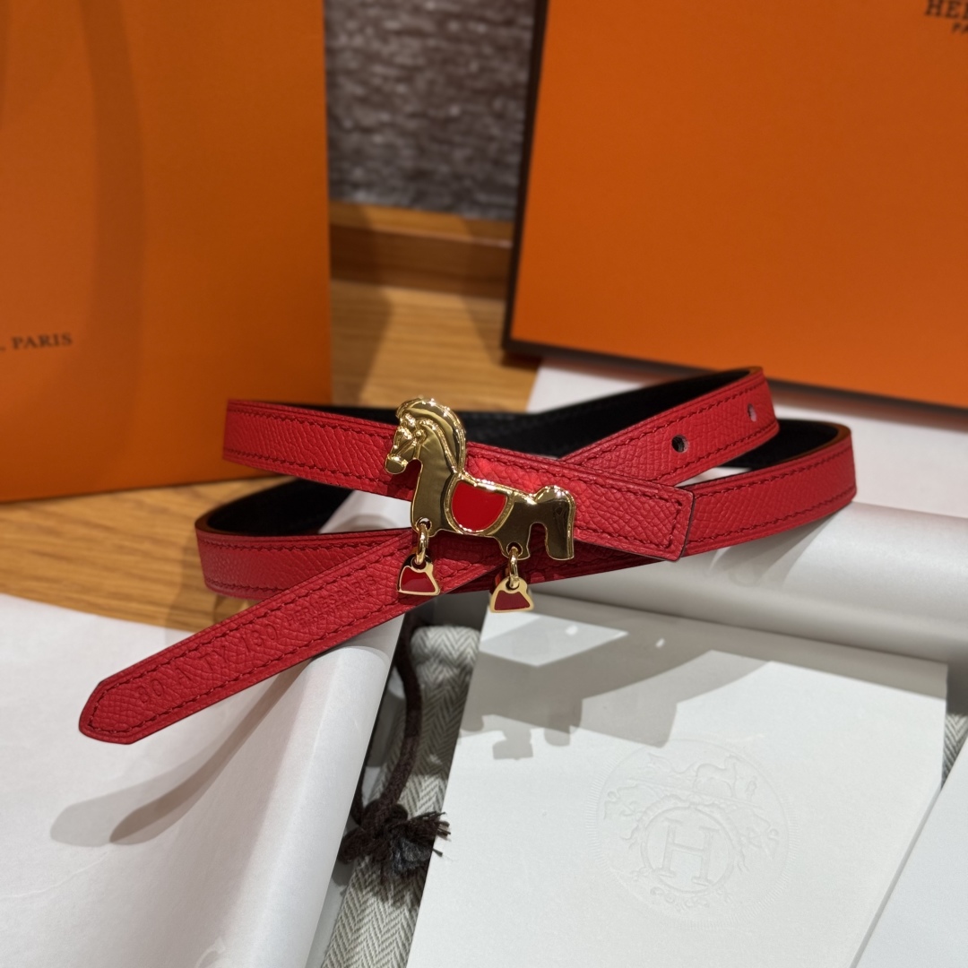 Hermes Glenan Reversible Leather Belt with Horse Buckle - 13mm 3 cmp i1750761971649 3869 0 1