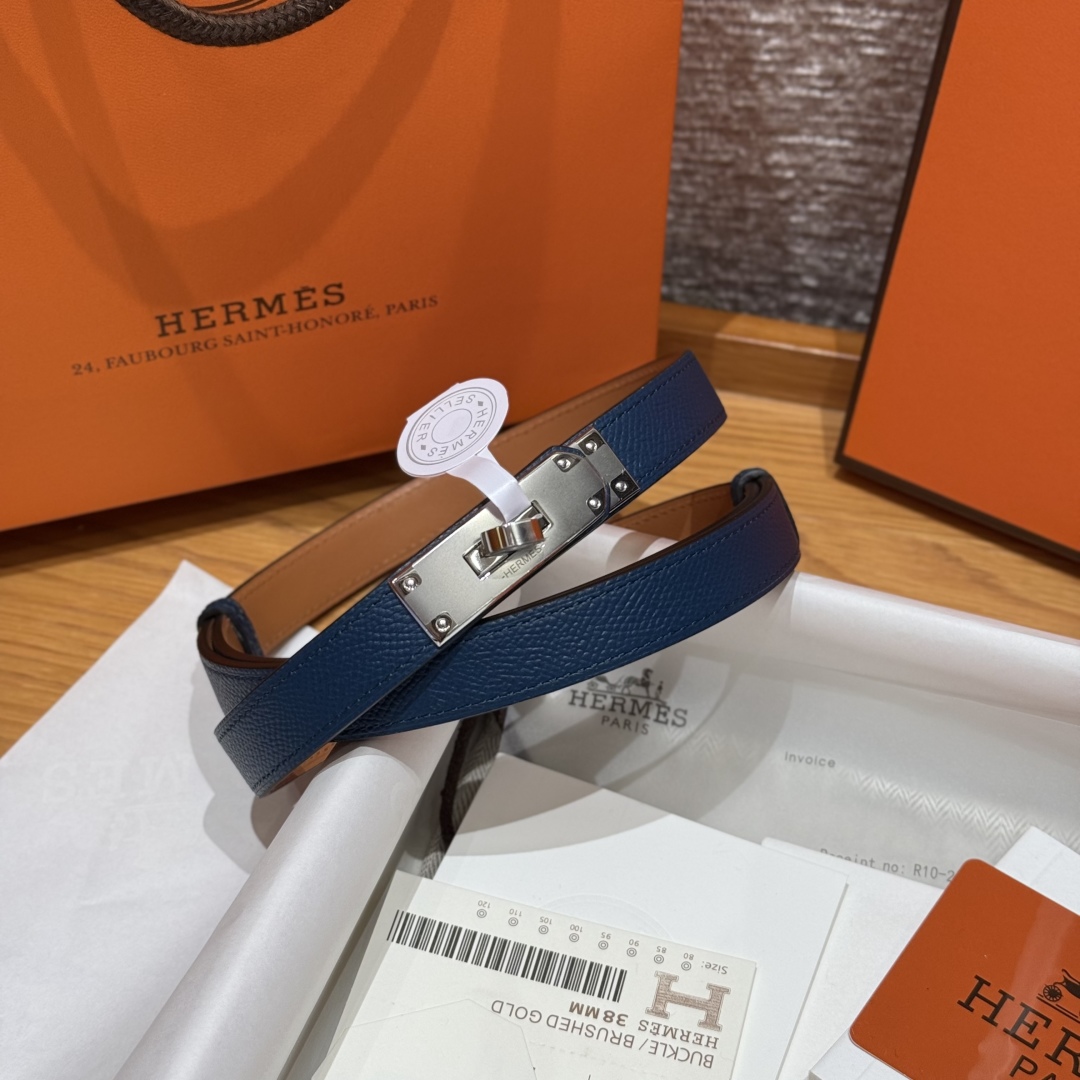 Hermes Kelly Belt: Hunter Leather, Palladium Buckle, Adjustable 60-100cm 1 cmp i1751952453184 1722 0 0