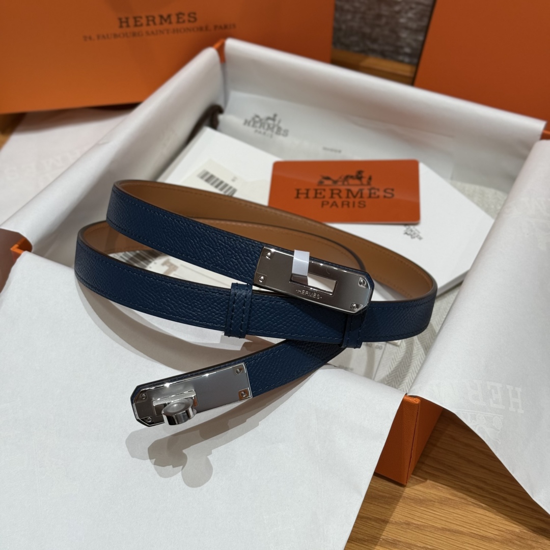 Hermes Kelly Belt: Hunter Leather, Palladium Buckle, Adjustable 60-100cm 2 cmp i1751952456882 9691 0 1