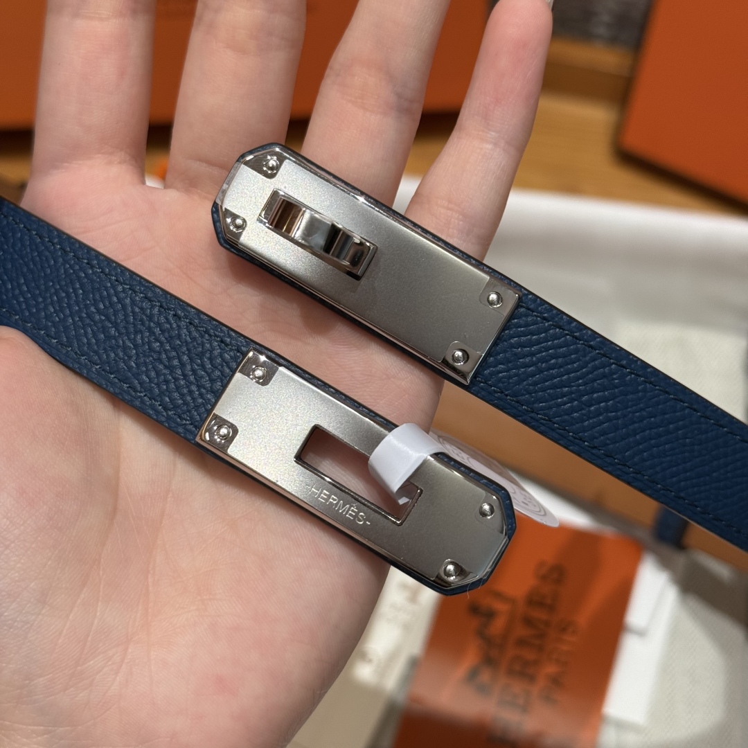 Hermes Kelly Belt: Hunter Leather, Palladium Buckle, Adjustable 60-100cm 7 cmp i1751952456883 6335 0 3