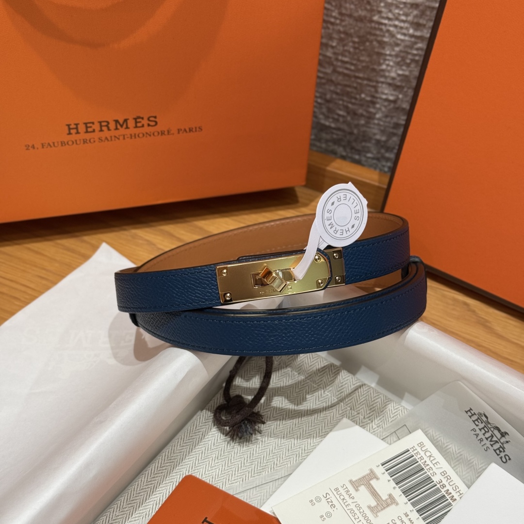 Hermès Kelly Belt: Hunter Leather with Palladium-Plated Buckle, Adjustable 18mm 2 cmp i1751952522692 3155 0 8