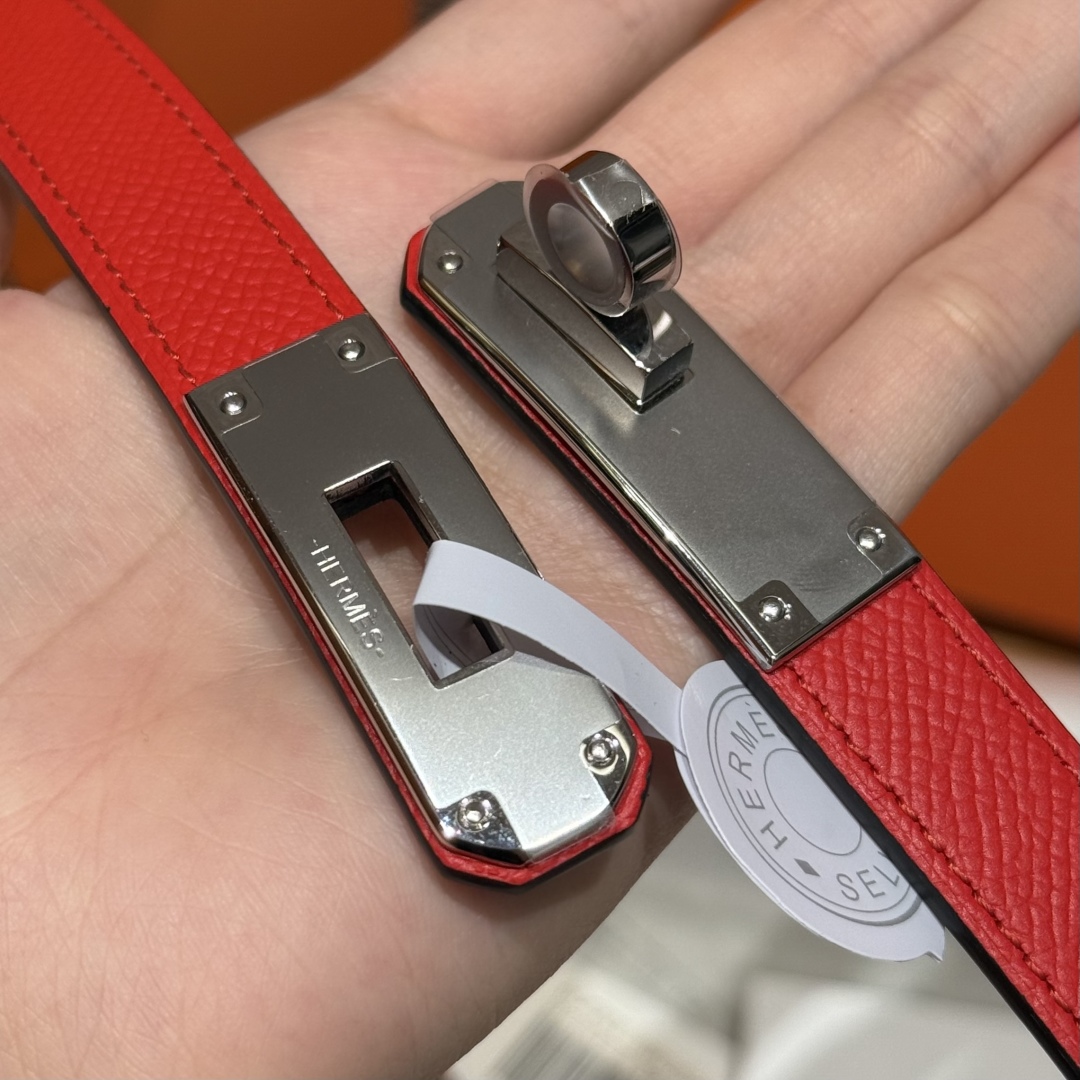 Hermes Kelly Belt: Hunter Leather Palladium Buckle, Adjustable Fit - Made in France 6 cmp i1751952704264 7877 0 8
