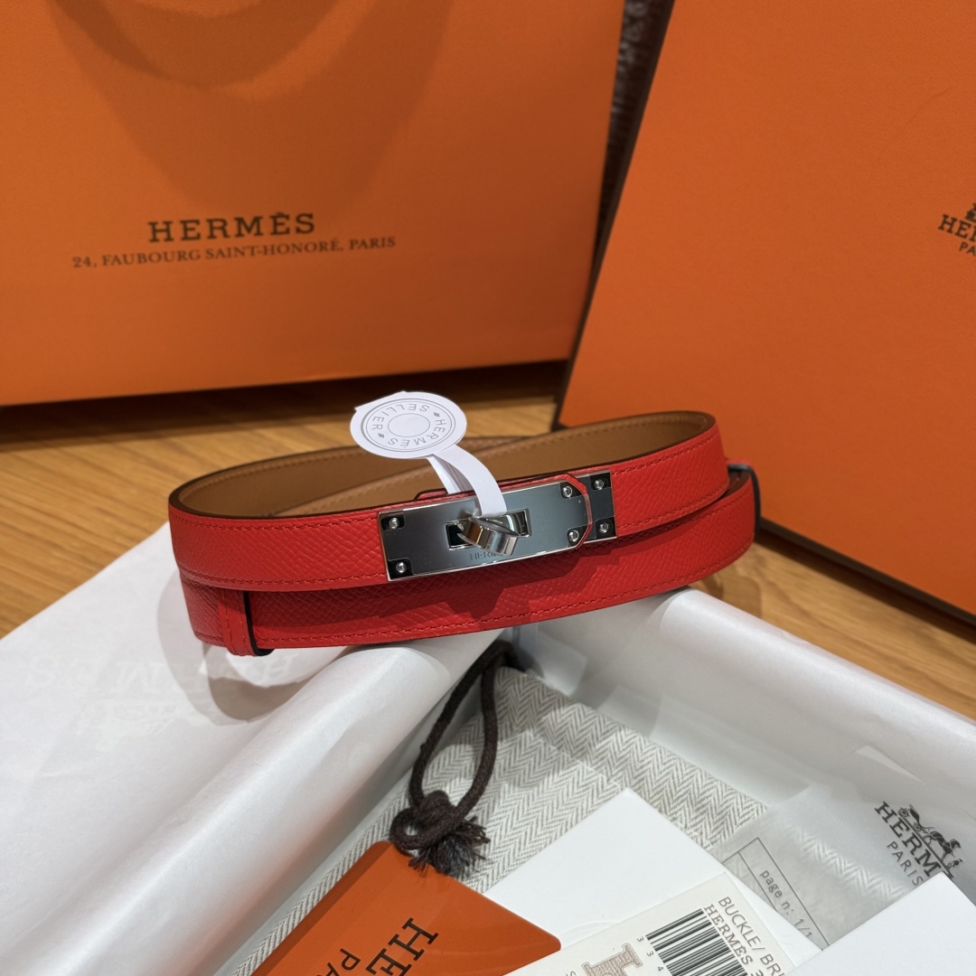 Hermes Kelly Belt: Hunter Leather Palladium Buckle, Adjustable Fit - Made in France 3 cmp i1751952704277 7821 0 2