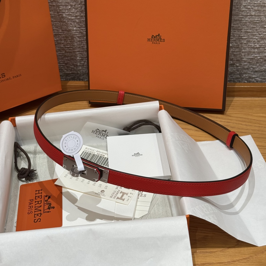 Hermes Kelly Belt: Hunter Leather Palladium Buckle, Adjustable Fit - Made in France 5 cmp i1751952705407 2592 0 5