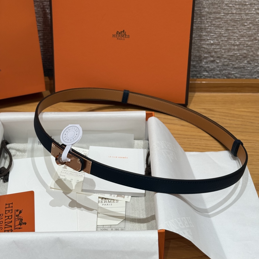 Hermès Kelly Belt - Hunter Calfskin with Palladium Plated Buckle, 18 mm 6 cmp i1751952773491 2330 0 5
