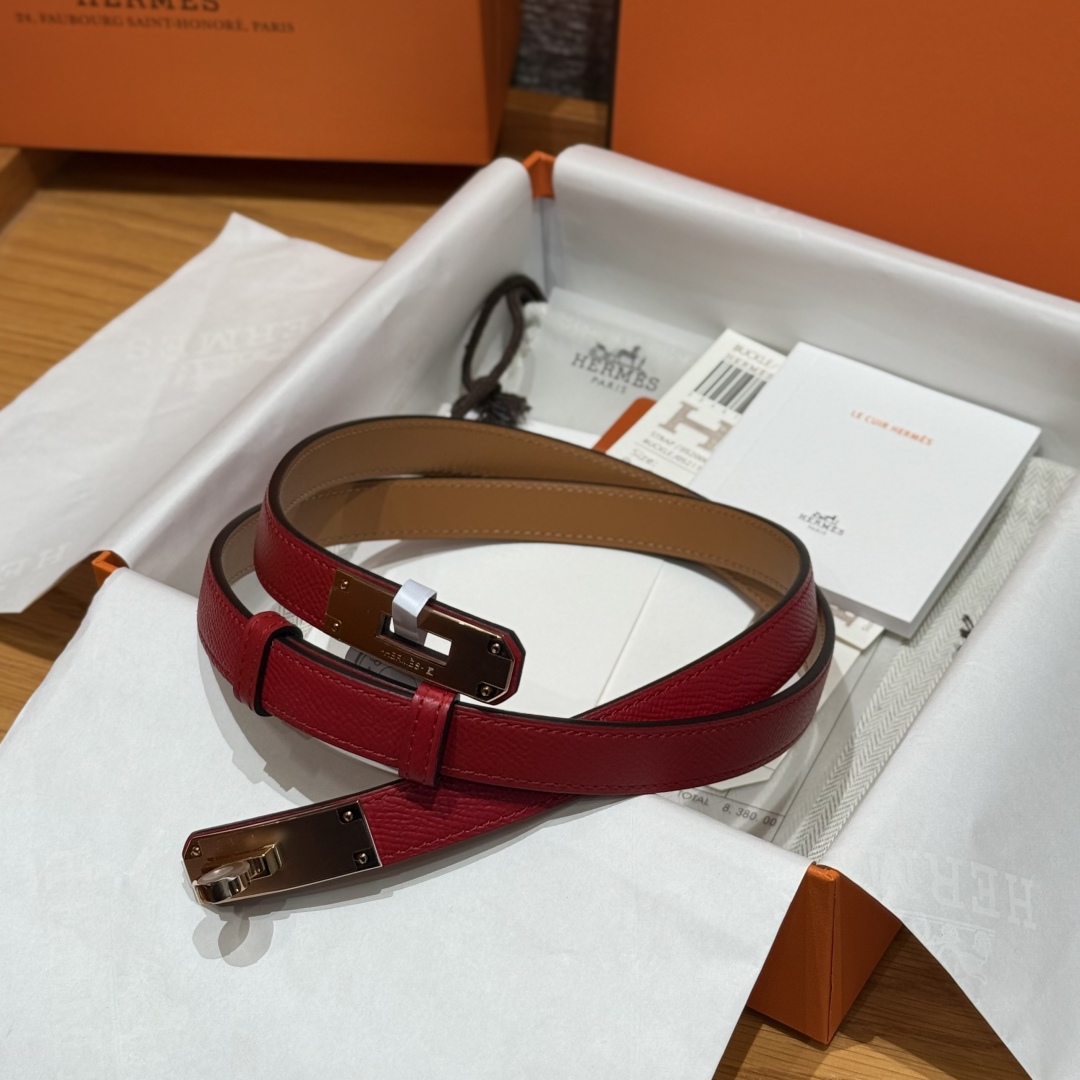 Hermès Kelly Belt: Hunter Leather with Palladium-Plated Buckle - 18mm 4 cmp i1751952882673 3235 0 0