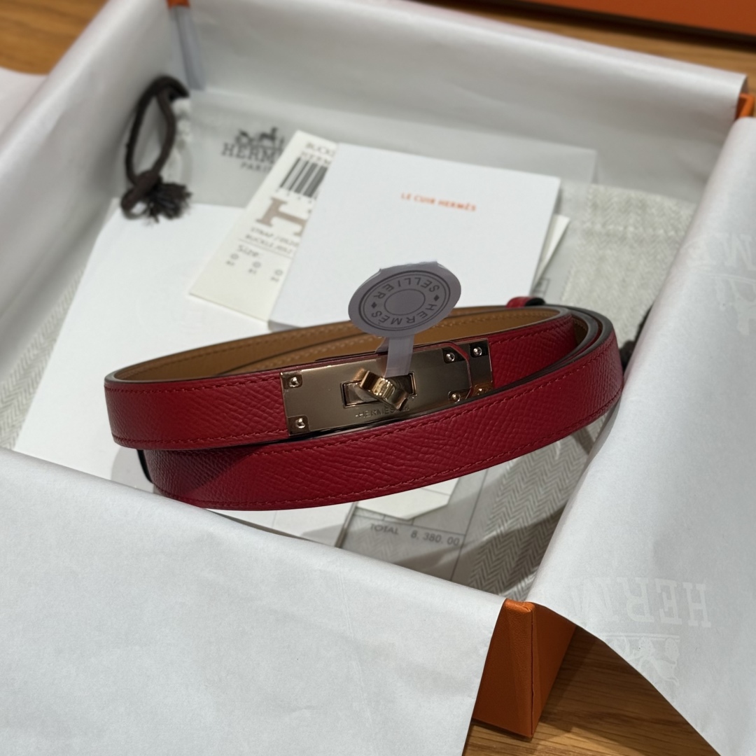Hermès Kelly Belt: Hunter Leather with Palladium-Plated Buckle - 18mm 2 cmp i1751952882673 4685 0 2