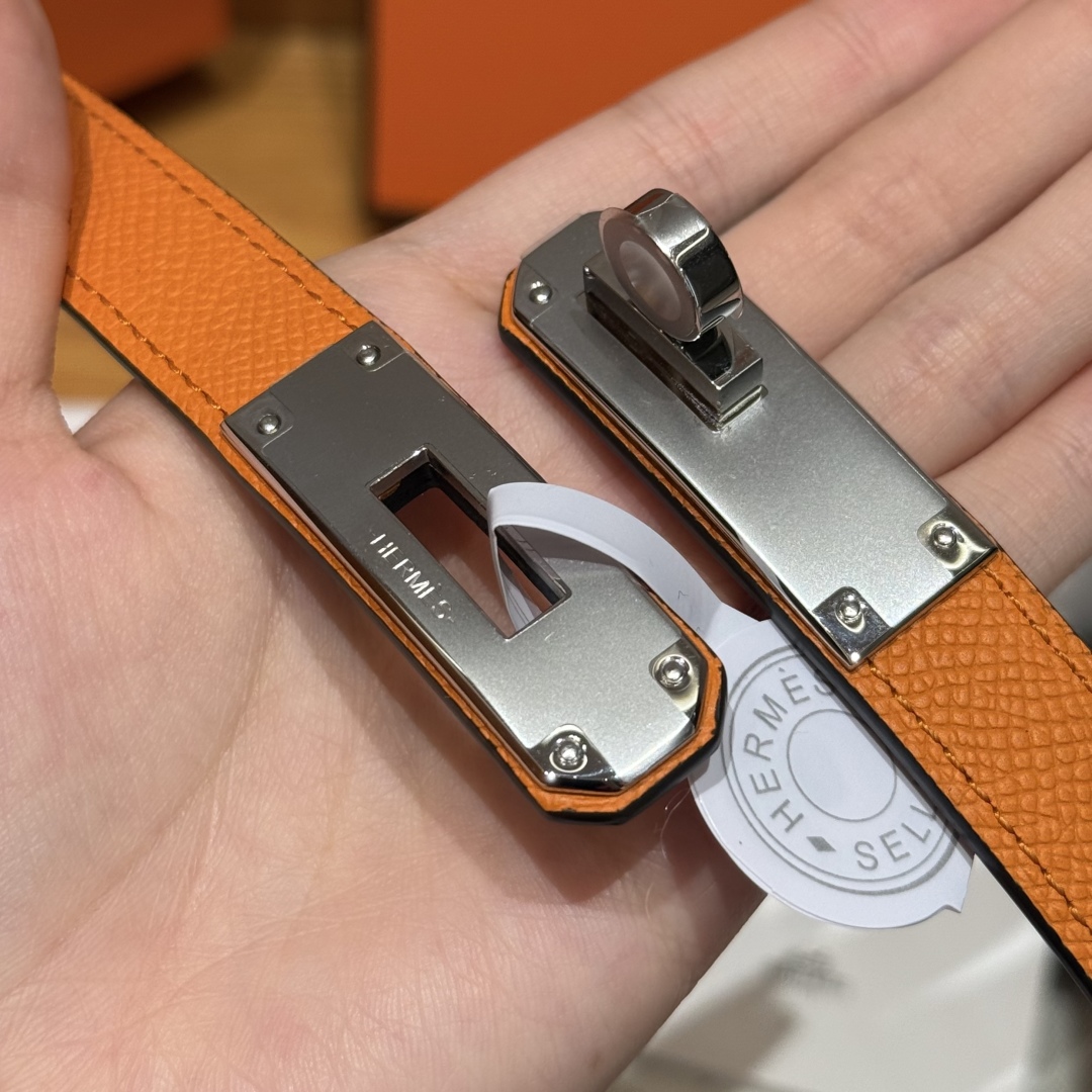 Hermes Kelly Belt: Hunter Calfskin Leather, Palladium Buckle, Adjustable Fit 8 cmp i1751952967205 126 0 6