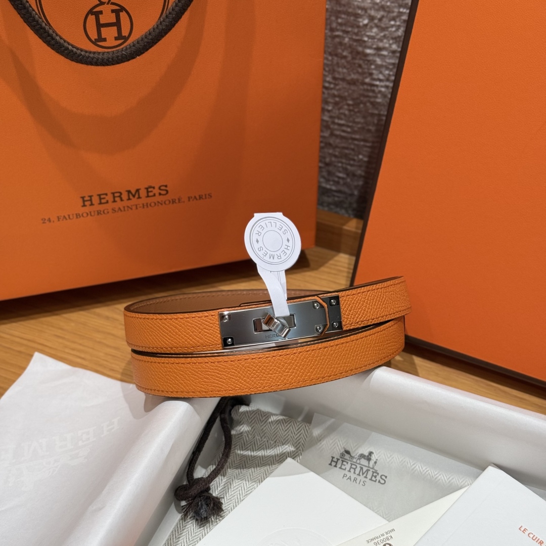 Hermes Kelly Belt: Hunter Calfskin Leather, Palladium Buckle, Adjustable Fit 3 cmp i1751952967238 1804 0 2