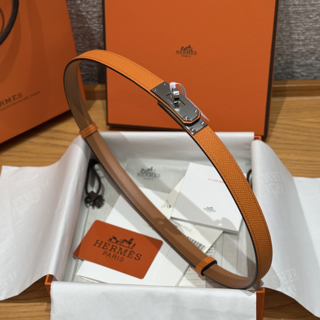 Hermes Kelly Belt: Hunter Calfskin Leather, Palladium Buckle, Adjustable Fit 5 cmp i1751952968252 3894 0 3