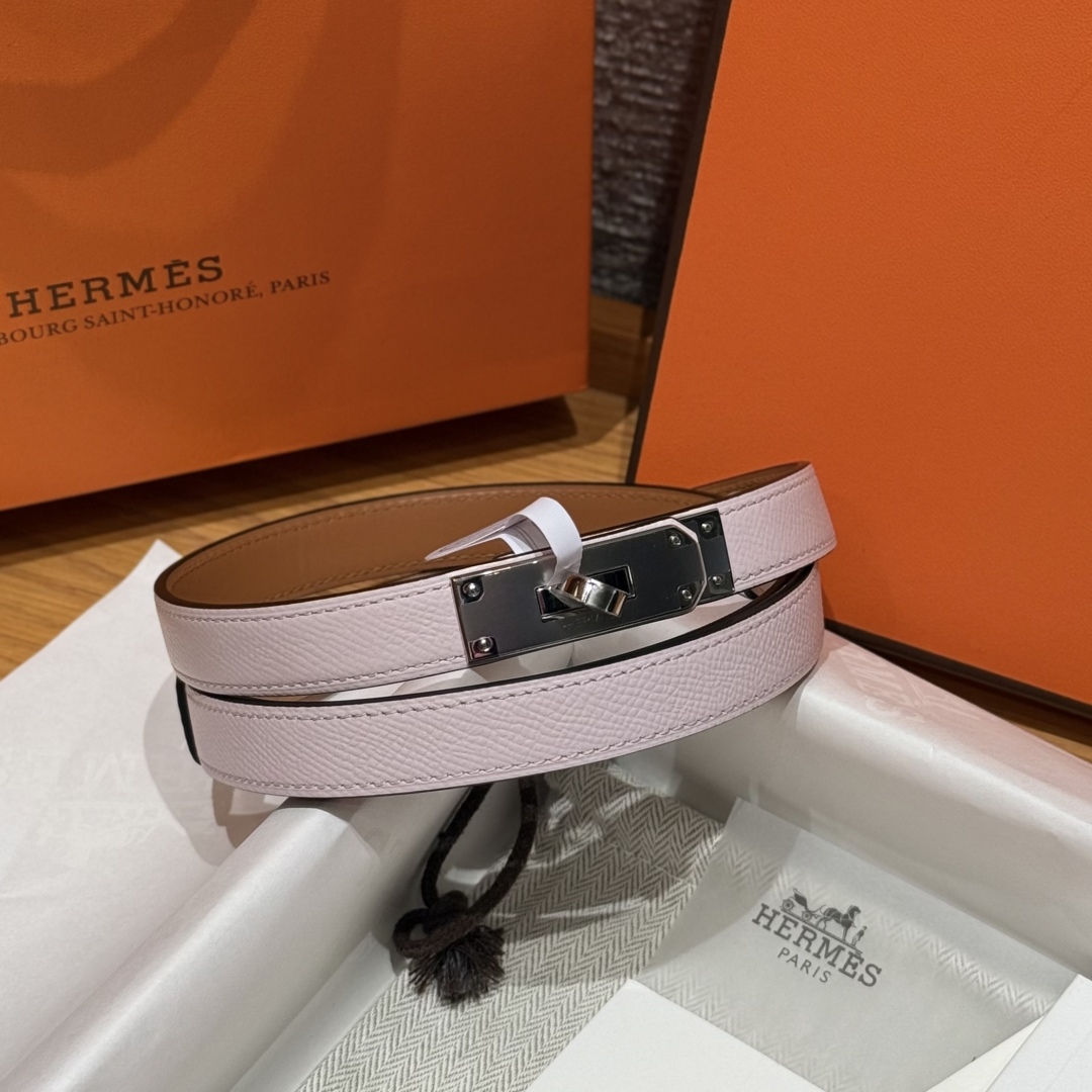 Hermès Kelly Belt in Hunter Leather with Palladium-Plated Buckle, 18 mm, Lilac 3 cmp i1751953072975 8543 0 2