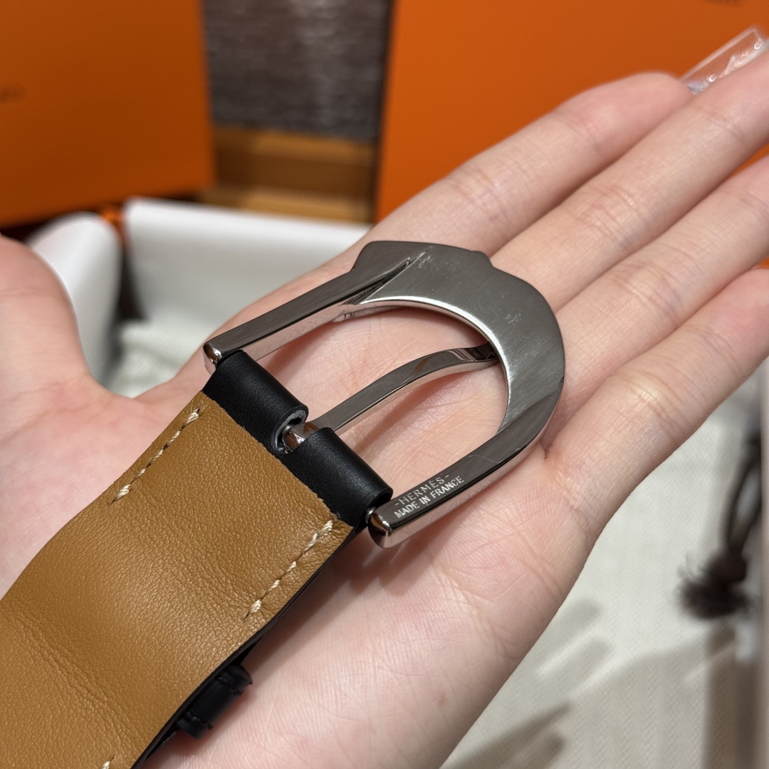 Hermès Rodeo 32mm Black Leather Belt with Palladium-Plated Buckle 8 cmp i1752207449517 1652 0 3