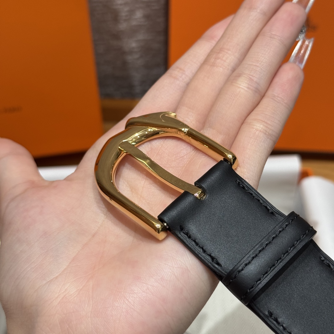 Hermès Rodeo 32mm Black Calfskin Leather Belt with Palladium-plated Buckle 6 cmp i1752207463442 4622 0 2