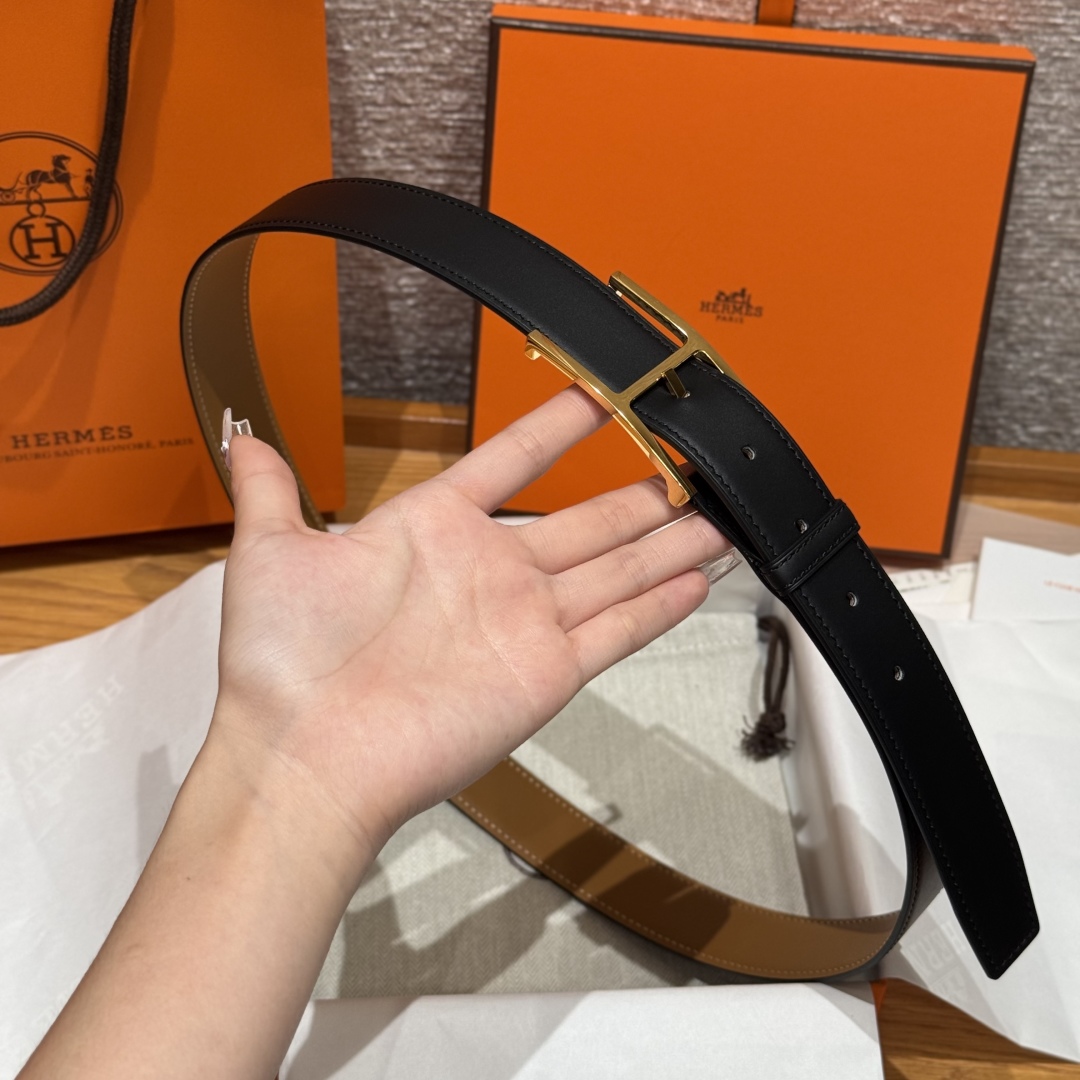 Hermès 32mm Reversible Leather Belt with Steel Needle Buckle - Black & Tan 4 cmp i1752207535231 5367 0 7