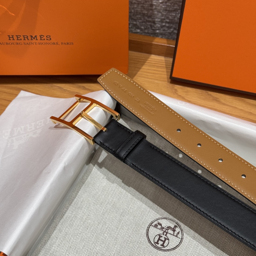Hermès 32mm Reversible Leather Belt with Steel Needle Buckle - Black & Tan 6 cmp i1752207536498 5761 0 6