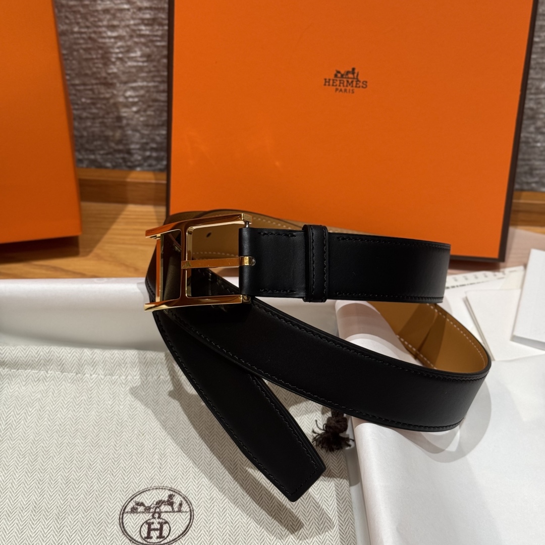 Hermès 32mm Reversible Leather Belt with Steel Needle Buckle - Black & Tan 3 cmp i1752207536500 5694 0 1