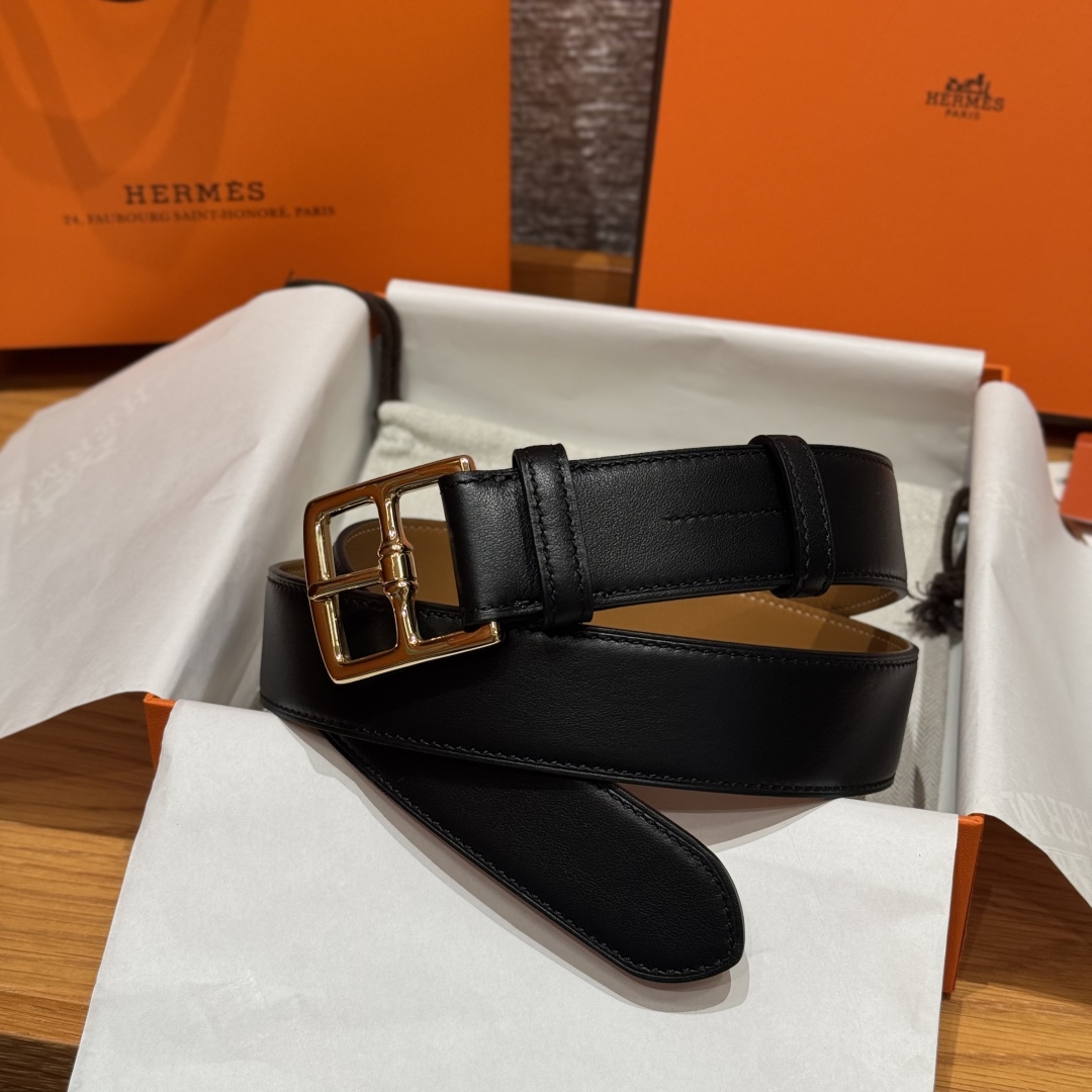 Hermes Men's Reversible Leather Belt with Gold Buckle - Black & Tan, 35mm 1 cmp i1752207644154 9667 0 0