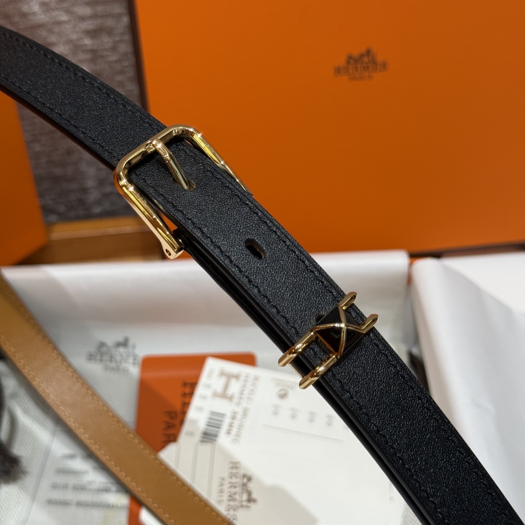 Hermès Mini Clou 20 Belt Swift Leather, Gold Plated Buckle, 20 mm Width 4 cmp i1754112385516 3766 0 8