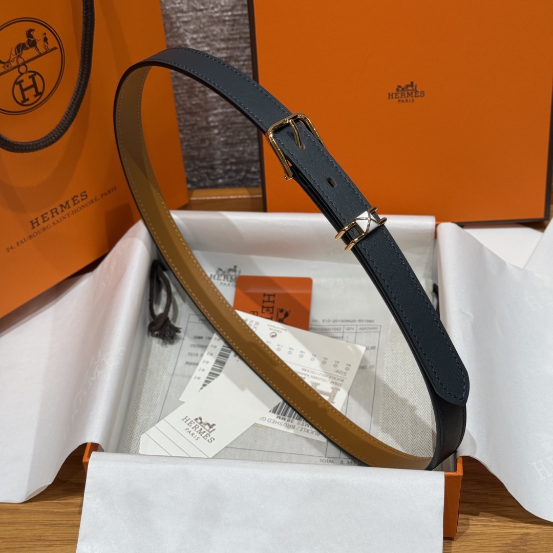 Hermès Mini Clou 20 Belt: Swift Leather, Gold Plated Buckle, 20 mm Width 4 cmp i1754113927083 6403 0 7