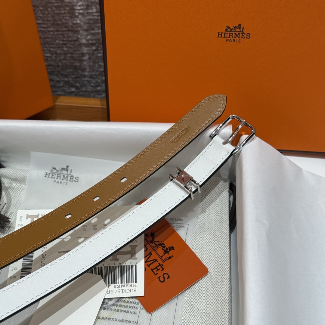 Hermès Mini Clou 20 White Swift Calfskin Leather Belt with Gold Plated Buckle 6 cmp i1754113978099 3548 0 2