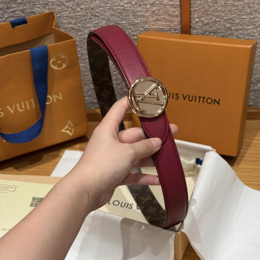 루이비통 플라워그램 라운드 30mm 리버시블 벨트 상세 이미지 4