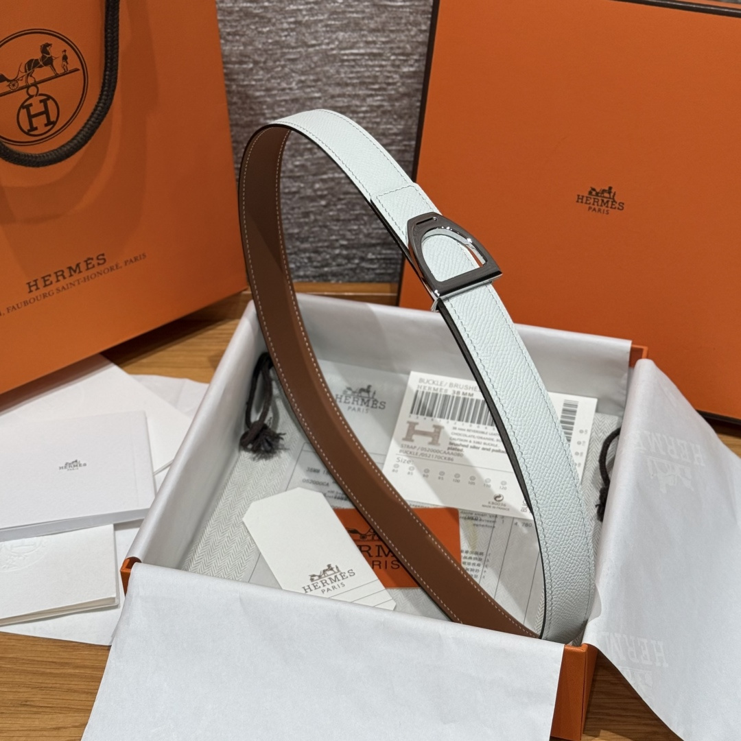 에르메스 카발리에르 양면 가죽 벨트 상세 이미지 3