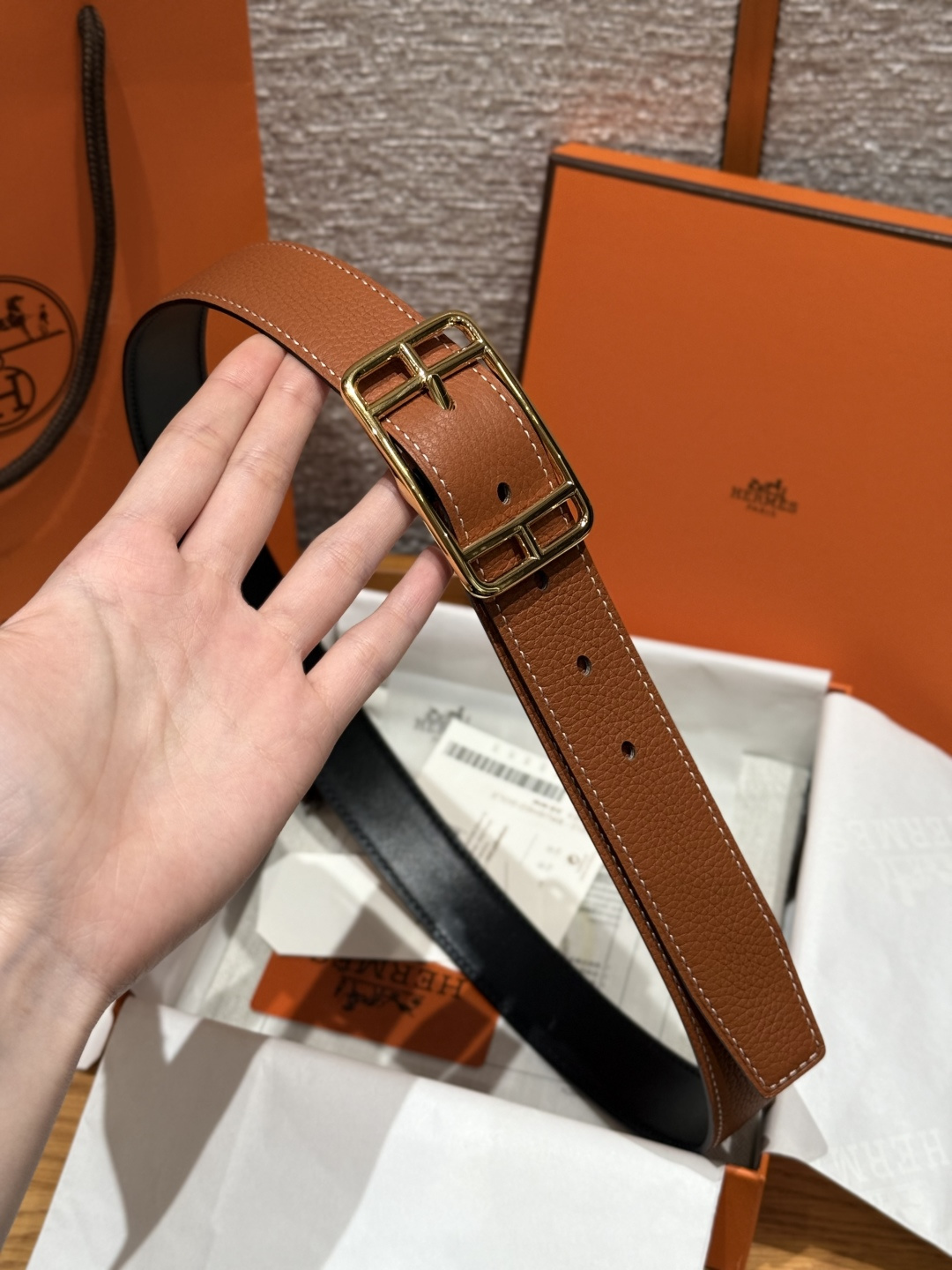 에르메스 케이프코드 32mm 리버시블 벨트 상세 이미지 4