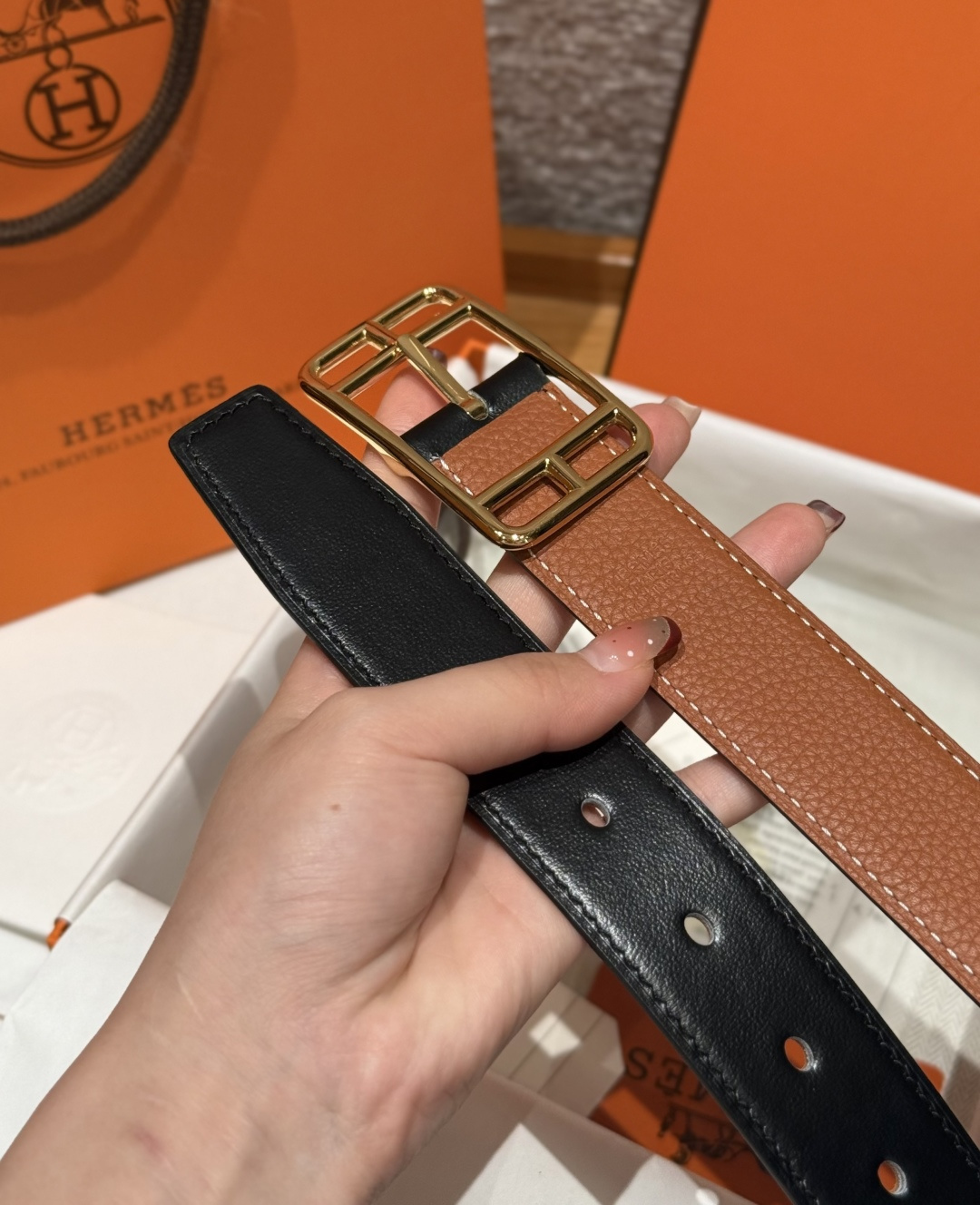 에르메스 케이프코드 32mm 리버시블 벨트 상세 이미지 3