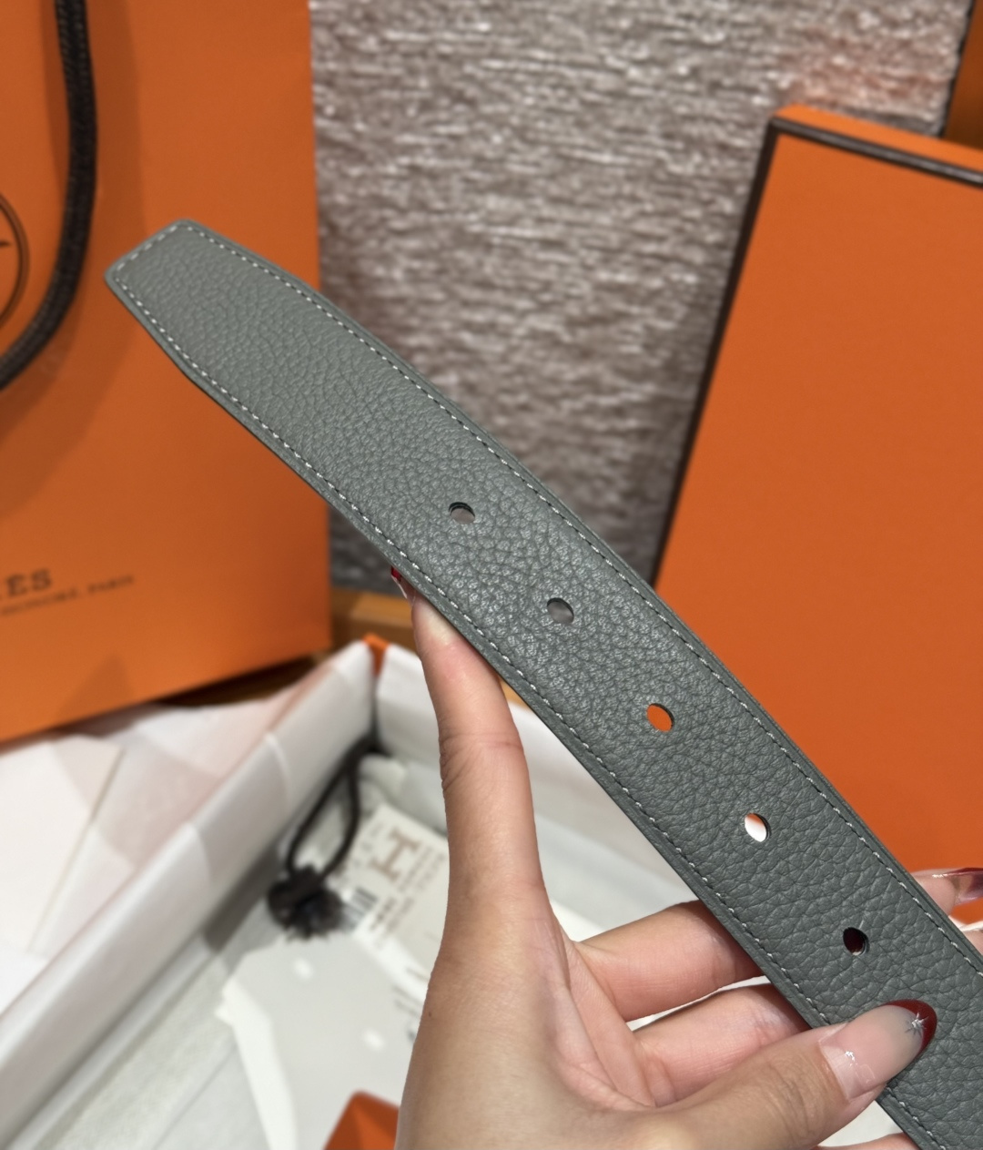 에르메스 케이프코드 32mm 리버시블 송아지가죽 벨트 상세 이미지 8