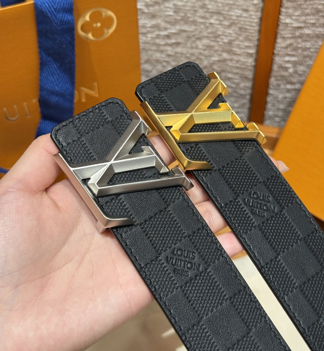 루이비통 이미지 피라미드 40mm 소가죽 벨트 상세 이미지 2
