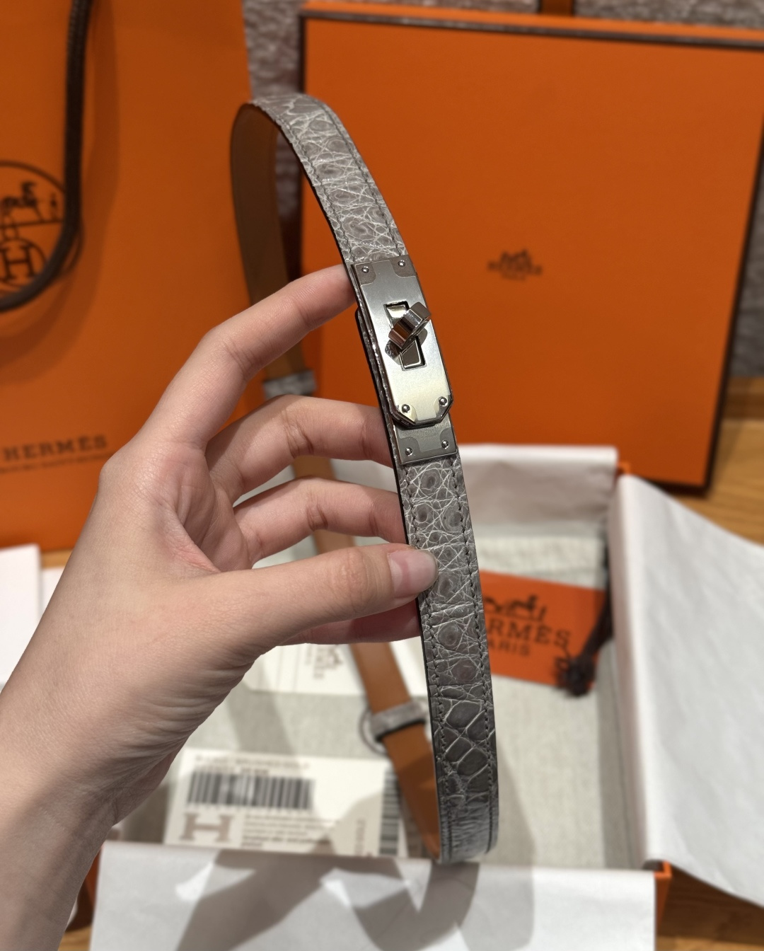 에르메스 켈리 크로코다일 벨트 상세 이미지 6