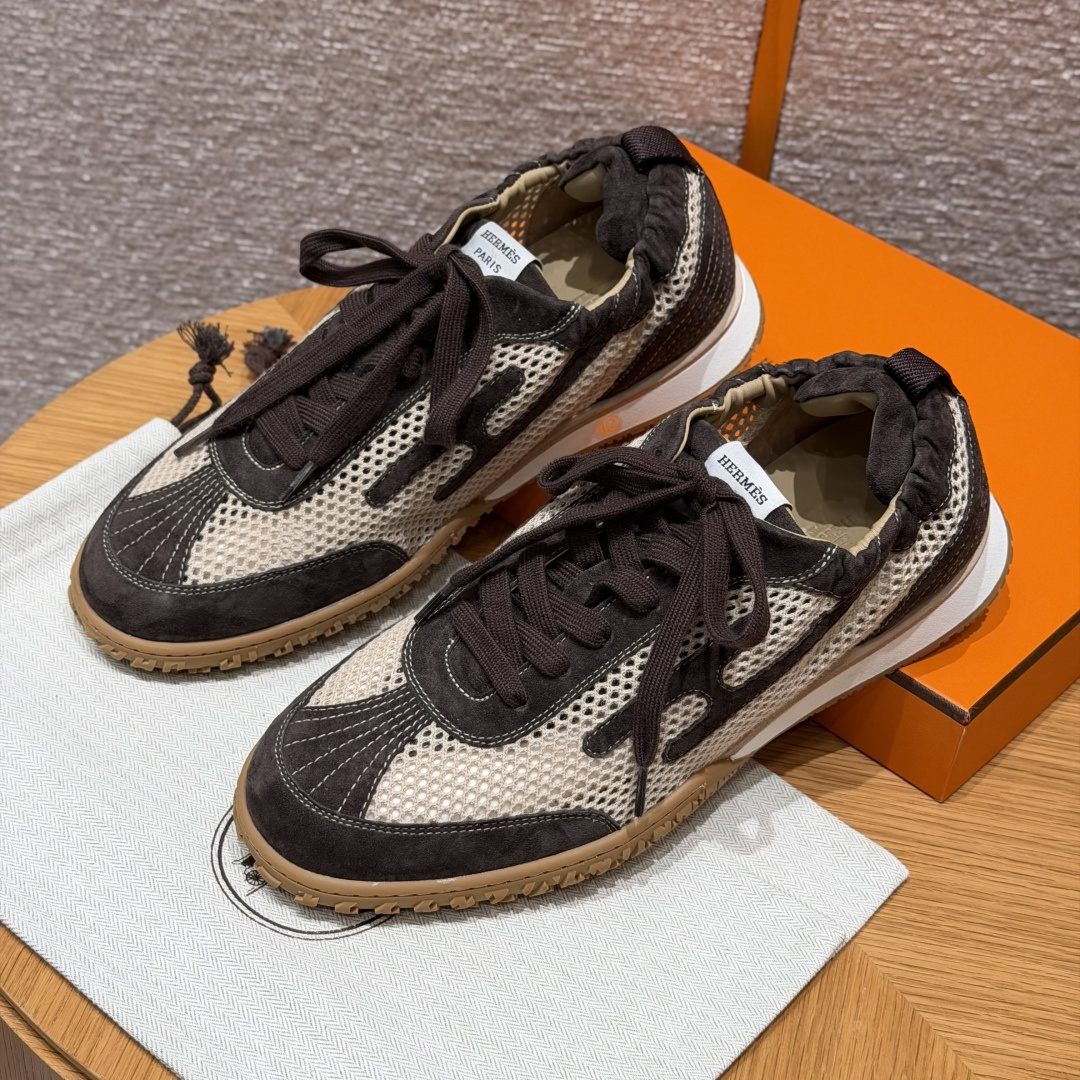 HERMES Jet スニーカー メンズ 春秋用 ファッション クラシック