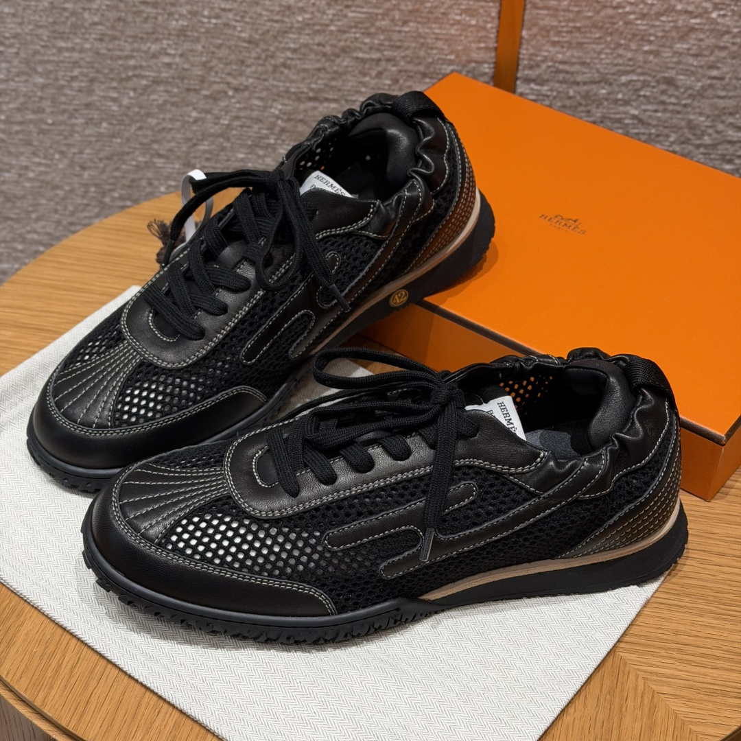 HERMES Jet スニーカー メンズ 春秋用 ファッション クラシック