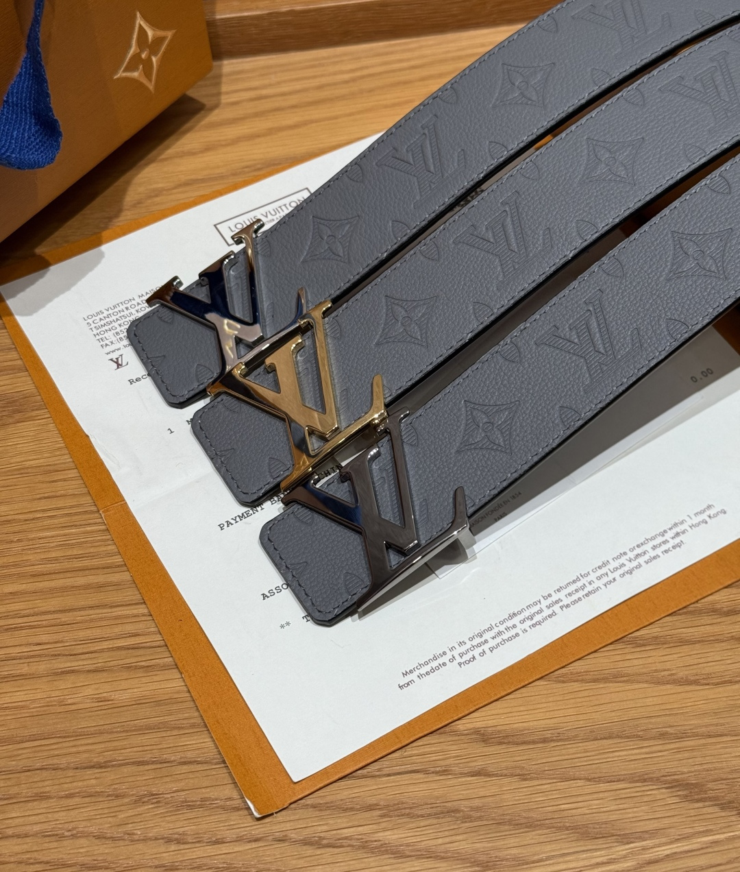 루이비통 이니셜 진주 40mm 양면 가죽 벨트 상세 이미지 5