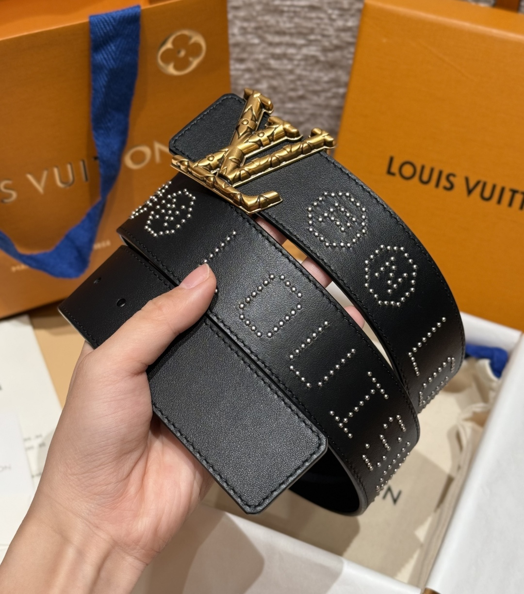 루이비통 디멘션 로커빌리 스터드 40mm 리버서블 벨트 상세 이미지 2