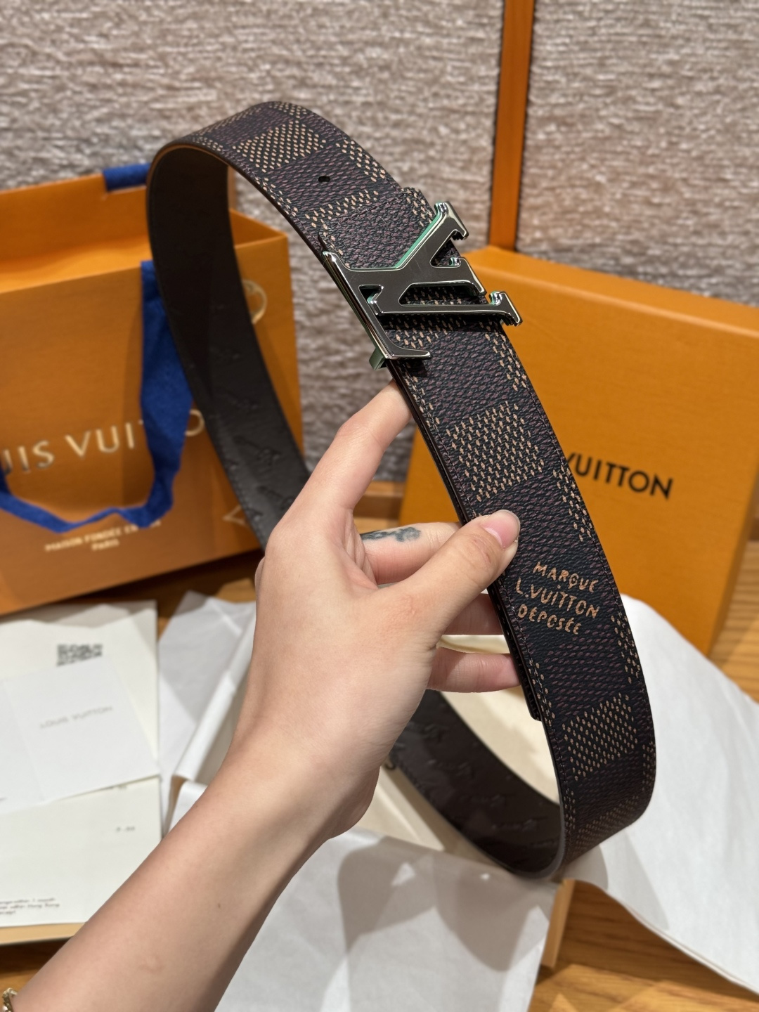 루이비통 다모플라쥬 40mm 리버시블 벨트 상세 이미지 3