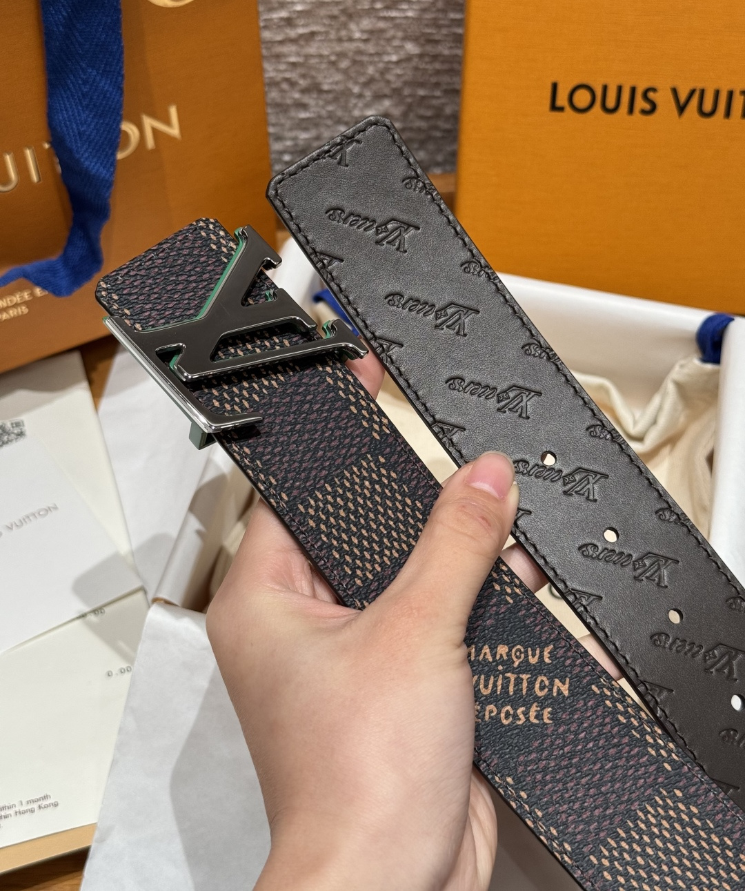루이비통 다모플라쥬 40mm 리버시블 벨트 상세 이미지 6