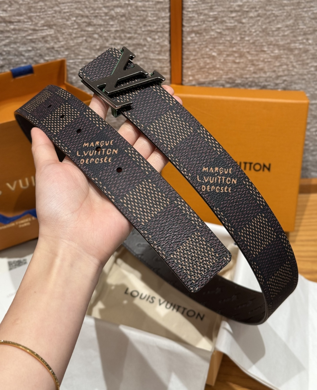 루이비통 다모플라쥬 40mm 리버시블 벨트 상세 이미지 5