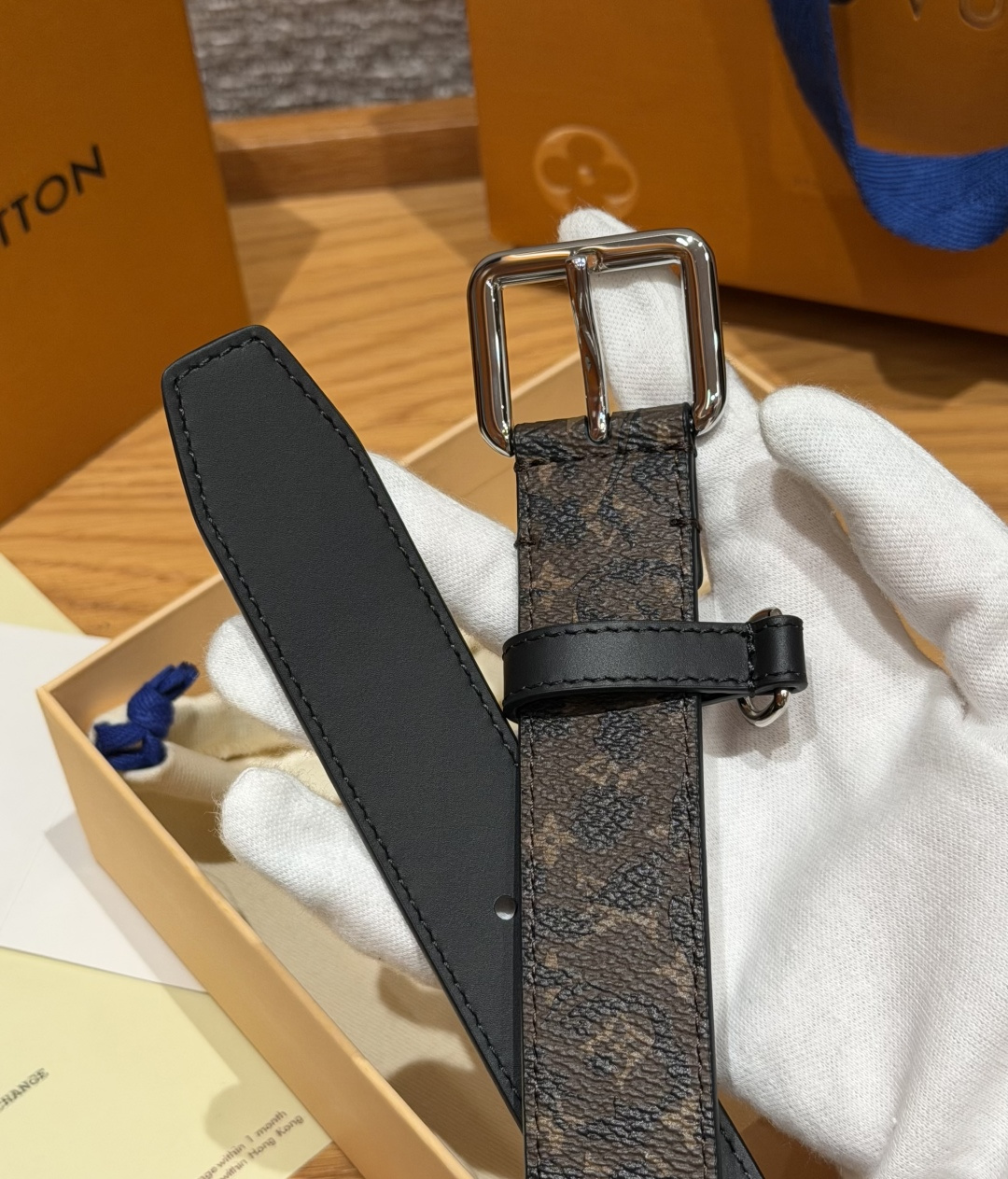 루이비통 세안치우르 30mm 모노그램 표범 패턴 벨트 상세 이미지 5