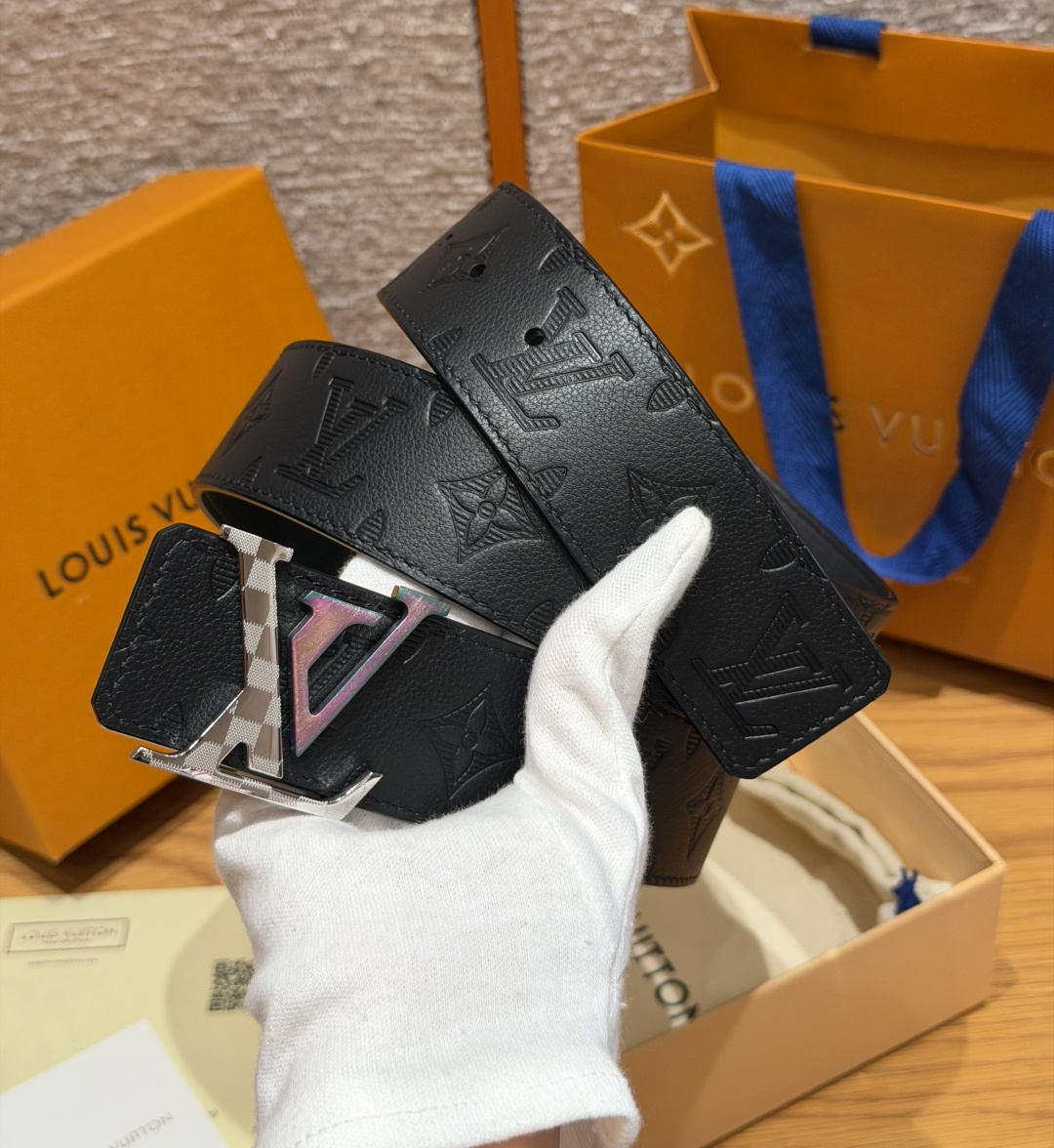 루이비통 이니셜 섀도우 40mm 리버서블 소가죽 벨트 상세 이미지 6