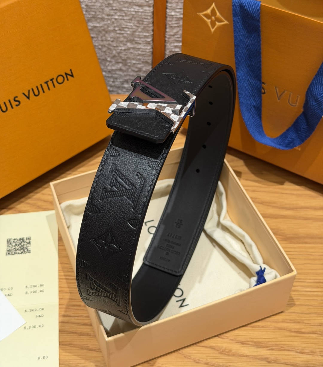 루이비통 이니셜 섀도우 40mm 리버서블 소가죽 벨트 상세 이미지 9