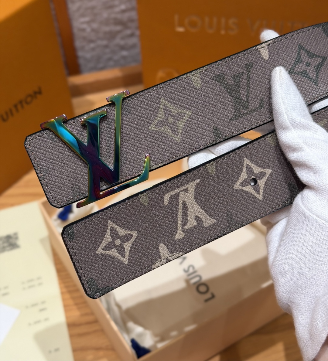 루이비통 LV 스크립트 40mm 리버시블 벨트 상세 이미지 9