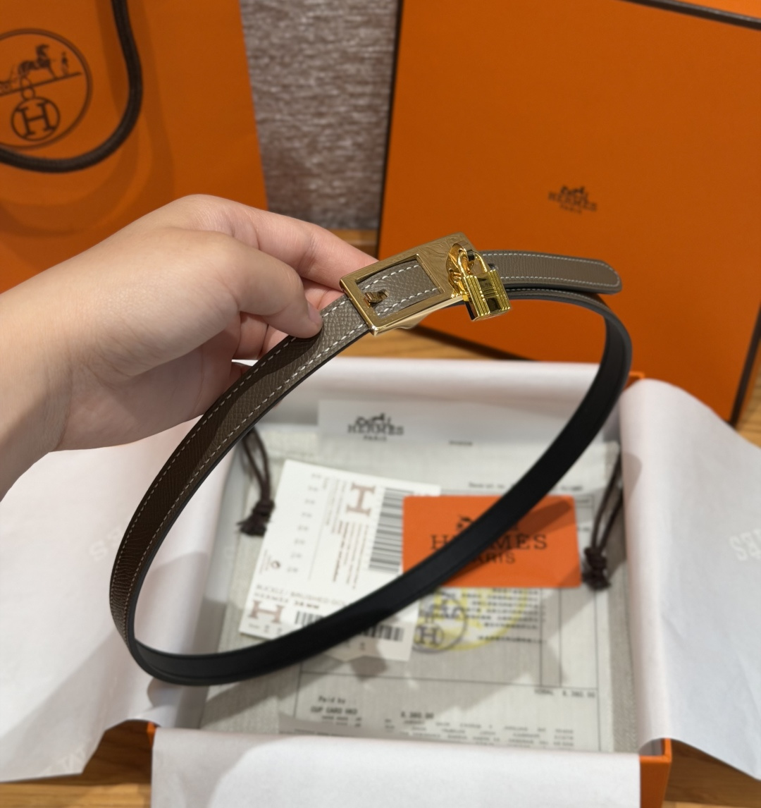 에르메스 럭키 15mm 양면 가죽 벨트 상세 이미지 9