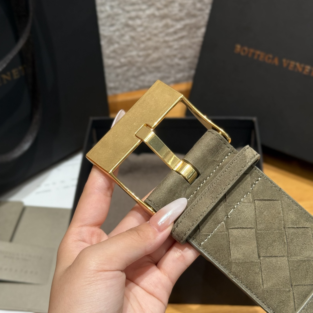 보테가베네타 인트레치아토 스웨이드 벨트 60mm 상세 이미지 5
