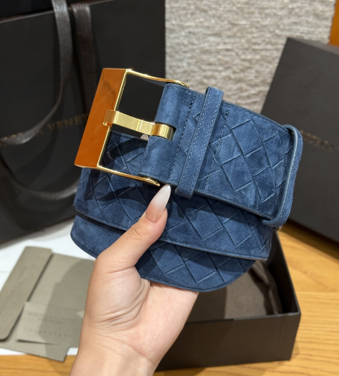 보테가베네타 인트레치아토 스웨이드 벨트 60mm 상세 이미지 2